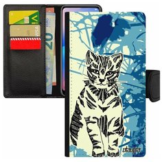 Чехол книжка на смартфон iPhone SE 2020, "Кот" Пушистый Маленький Utaupia