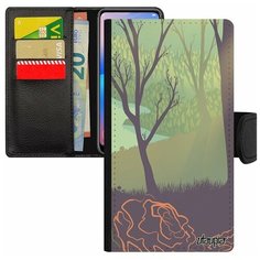 Чехол книжка на смартфон iPhone SE 2020, "Лесные розы" Лес Розы Utaupia