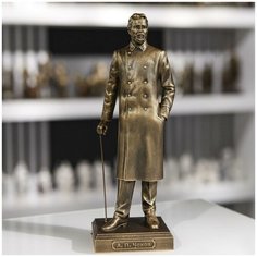 Интерьерная статуэтка, фигурка декоративная, "Вернисаж истории", Чехов А. П. (малая) ПС, антик Vernissage of History