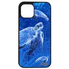 Защитный чехол на смартфон // iPhone 12 Pro Max // "Черепаха" Стиль Наземная, Utaupia, голубой