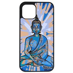Защитный чехол на смартфон // Apple iPhone 12 Pro Max // "Будда" Мандала Тайланд, Utaupia, голубой