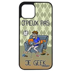 Защитный чехол на смартфон // iPhone 12 Pro Max // "Не могу - играю!" Видеоигра Геймер, Utaupia, зеленый
