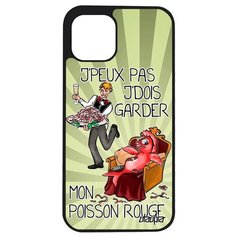 Противоударный чехол на смартфон // Apple iPhone 12 Pro Max // "Не могу - у меня красная рыбка!" Юмор Комикс, Utaupia, светло- зеленый