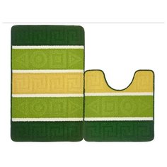 Набор ковриков "Kamalak Tekstil" для ванной, 50х50 см и 50x80 см (зеленый)