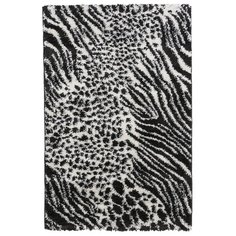 Ковер ворсовый SHAGGY черный/белый 120х180 арт. УК-1009-06 Kamalak Tekstil