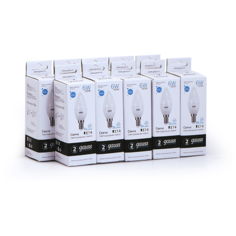 Gauss Упаковка светодиодных ламп 10 шт Gauss Elementary Свеча 6W 450lm 4100K Е14 LED 33126