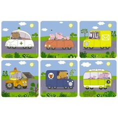 Пазл Origami 6в1 фигурный Peppa Pig "Транспорт" 01565