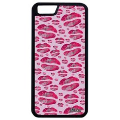 Красивый чехол на смартфон // iPhone 6 Plus // "Губы" Впечатление Незнакомка, Utaupia, розовый