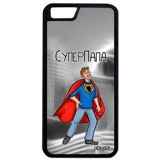Противоударный чехол на смартфон // iPhone 6 Plus // "Суперпапа" Комикс Юмор, Utaupia, серый