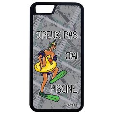 Дизайнерский чехол на смартфон // iPhone 6 Plus // "Не могу - у меня бассейн!" Шутка Прикольный, Utaupia, серый