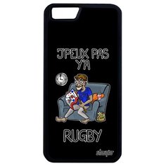 Противоударный чехол на смартфон // Apple iPhone 6 Plus // "Не могу - смотрю регби!" Крутой Повод, Utaupia, черный