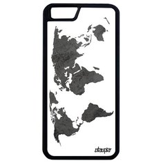 Защитный чехол на смартфон // Apple iPhone 6 Plus // "Карта мира" Стиль Глобус, Utaupia, белый