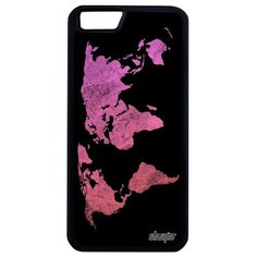 Противоударный чехол на смартфон // iPhone 6 Plus // "Карта мира" Планета Дизайн, Utaupia, черный