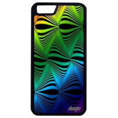 Простой чехол на смартфон // Apple iPhone 6 Plus // "Иллюзия волны" Движение Круговорот, Utaupia, цветной