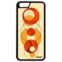Яркий чехол на смартфон // iPhone 6 Plus // "Круги" Геометрия Геометрический, Utaupia, оранжевый