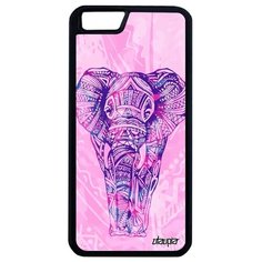 Защитный чехол на смартфон // Apple iPhone 6 Plus // "Слон" Стиль Саванна, Utaupia, розовый