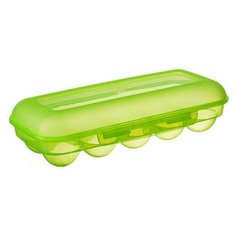 Контейнер пищевой для яиц, на 10 шт, цвет зеленый Idea (М Пластика)