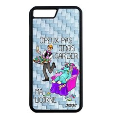 Модный чехол на смартфон // iPhone 7 Plus // "Не могу - сижу с единорогом!" Крутой Картинка, Utaupia, голубой