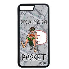 Противоударный чехол на смартфон // iPhone 7 Plus // "Не могу - у меня баскетбол!" Повод Надпись, Utaupia, серый