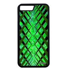 Противоударный чехол на смартфон // iPhone 7 Plus // "Дизайн сталактит" Конус Геометрия, Utaupia, зеленый