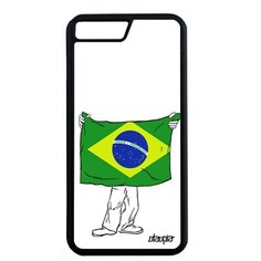 Защитный чехол на смартфон // Apple iPhone 7 Plus // "Флаг Бразилии с руками" Патриот Дизайн, Utaupia, белый