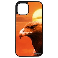Противоударный чехол на смартфон // Apple iPhone 12 Mini // "Орел" Небо Ястреб, Utaupia, оранжевый