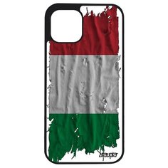 Модный чехол на смартфон // iPhone 12 Mini // "Флаг Италии на ткани" Страна Патриот, Utaupia, белый