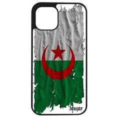 Модный чехол на смартфон // iPhone 12 Mini // "Флаг Алжира на ткани" Дизайн Стиль, Utaupia, белый