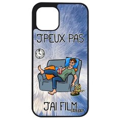 Защитный чехол на // Apple iPhone 12 Mini // "Не могу - у меня фильм!" Картинка Телевизор, Utaupia, голубой