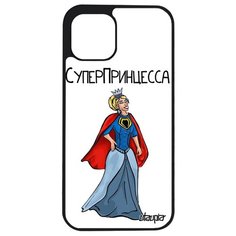 Ударопрочный чехол на смартфон // iPhone 12 Mini // "Суперпринцесса" Шутка Комичный, Utaupia, белый