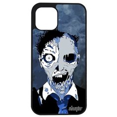 Ударопрочный чехол на смартфон // iPhone 12 Pro Max // "Зомби" Монстр Фантом, Utaupia, голубой