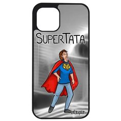 Противоударный чехол на смартфон // Apple iPhone 12 Pro Max // "Супертетя" Смешной Комичный, Utaupia, серый