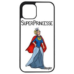 Противоударный чехол на смартфон // iPhone 12 Mini // "Суперпринцесса" Шутка Комичный, Utaupia, белый
