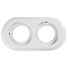 BF1-620-21 Bironi Рамка 2-х постовая, Пластик белый