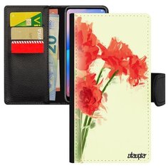 Чехол книжка на смартфон Mi 8, "Цветы" Букет Экзотичный Utaupia