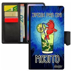 Чехол-книжка на смартфон Xiaomi Mi 8 lite, "Не могу - у меня мохито!" Пиво Повод Utaupia