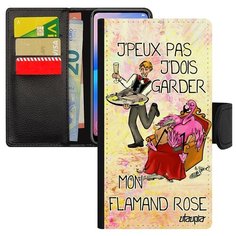 Чехол книжка на смартфон Mi 8, "Не могу - у меня фламинго!" Повод Шутка Utaupia