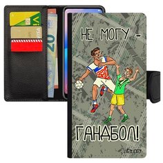 Чехол-книжка на смартфон Mi 8, "Не могу - у меня гандбол!" Комикс Игра Utaupia