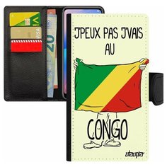 Чехол книжка на смартфон Mi 8 lite, "Еду в Конго Браззавиль" Патриот Государственный Utaupia