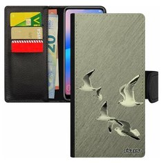 Чехол книжка на смартфон Redmi 6a, "Чайки" Крачка Моевка Utaupia