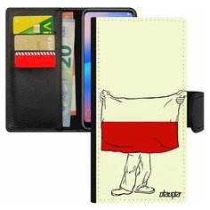 Чехол книжка на смартфон Xiaomi Redmi 6a, "Флаг Польши с руками" Патриот Страна Utaupia
