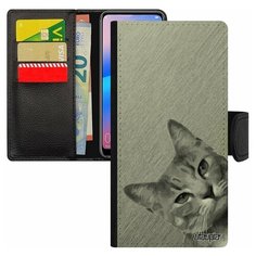 Чехол книжка на смартфон Xiaomi Redmi 6a, "Котик" Зверь Дикий Utaupia