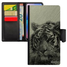 Чехол книжка на смартфон Xiaomi Mi 8, "Царь тигр" Африка Сибирь Utaupia