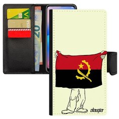 Чехол книжка на смартфон Xiaomi Mi 8, "Флаг Анголы с руками" Патриот Туризм Utaupia