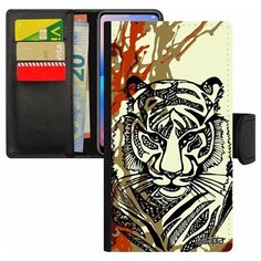 Чехол книжка на смартфон Mi 8 lite, "Тигр" Джунгли Зверь Utaupia