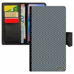 Чехол книжка на смартфон Mi 8 lite, "Зигзаг" Мотив Illusion Utaupia