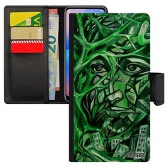 Чехол книжка на смартфон Mi 8, "Взгляд" Портрет Картина Utaupia