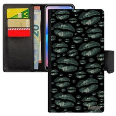 Чехол книжка на смартфон Mi 8, "Губы" Абстрактный Поцелуй Utaupia