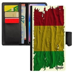 Чехол-книжка на смартфон Xiaomi Mi 8, "Флаг Мали на ткани" Патриот Страна Utaupia
