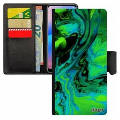 Чехол книжка на смартфон Xiaomi Redmi 6a, "Волны" Фон Текстура Utaupia